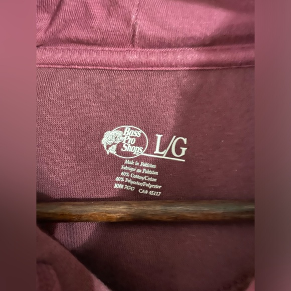 Bass Pro Shops Maroon Graphic Hoodie - Picture 3 of 3